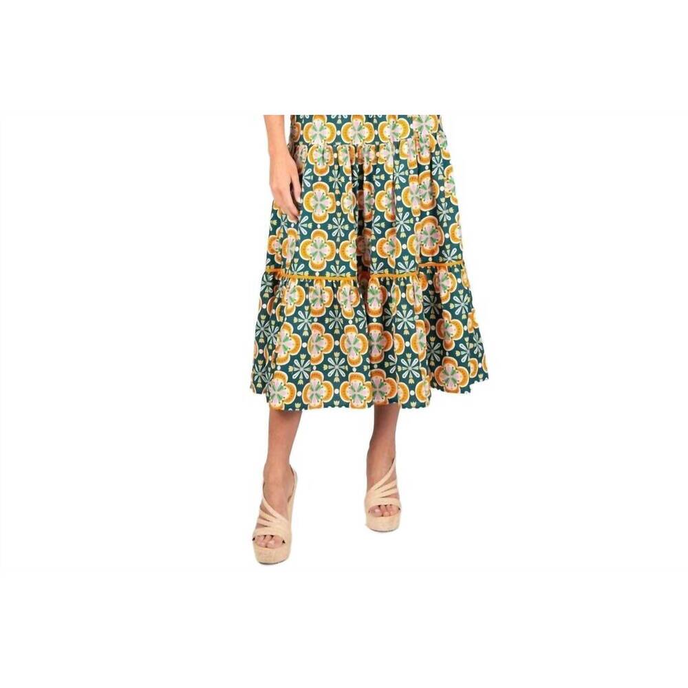 NEW SINCERELY OURS lena midi dress in clementine tile